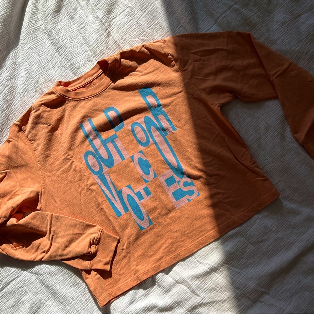 OUTDOOR VOICES 100% Cotton Long Sleeve Tee